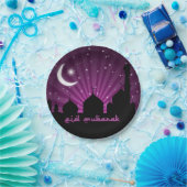 Eid Moscheen-lila Nacht - Papierplatte Pappteller (Party)