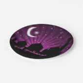 Eid Moscheen-lila Nacht - Papierplatte Pappteller (Schrägansicht)