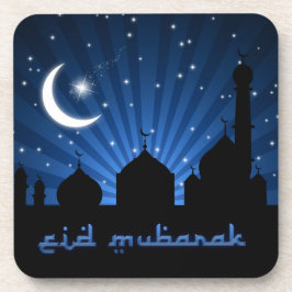 Eid Mosque Blue Night Getränkeuntersetzer