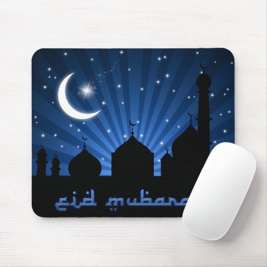 Eid Mosque Blue Night Mousepad (Mit Mouse)
