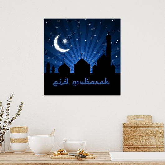 Eid Mosque Blue Night Poster (Küche)