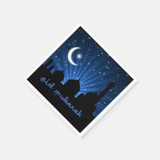 Eid Mosque Blue Night Serviette (Ecke)
