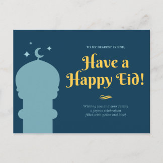 Eid Mubarak Abend Sky - Postcard Postkarte
