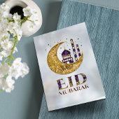 Eid Mubarak — Amethyst, Perl und Gold Karte