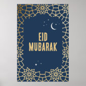 Eid Mubarak Arabesken-Muster Poster (Vorne)