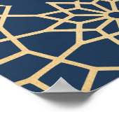 Eid Mubarak Arabesque-Muster Poster (Ecke)