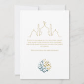 Eid Mubarak Arabic Calligraphy Eid Grußkarte Einladung (Rückseite)