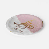 Eid Mubarak Arabische Kalligrafie Gold Custom Pappteller (Schrägansicht)