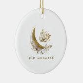 Eid Mubarak | Arabische Kalligrafie | Goldmond Keramik Ornament (Rechts)