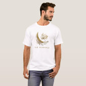 Eid Mubarak | Arabische Kalligrafie | Goldmond T-Shirt (Vorne ganz)
