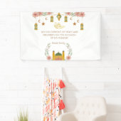 Eid Mubarak Arabische Kalligraphie Blumenmoschee Banner (Insitu)