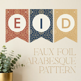 Eid Mubarak Arabisches Muster Wimpelkette