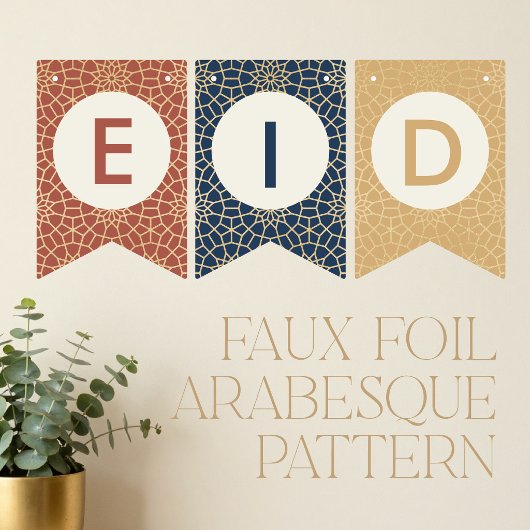 Eid Mubarak Arabisches Muster Wimpelkette