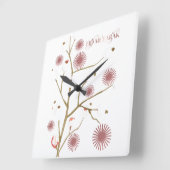 Eid Mubarak Ästhetik verlasse Sun Blaze Element Quadratische Wanduhr (Winkel)