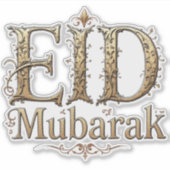 Eid Mubarak Aufkleber (Vorderseite)