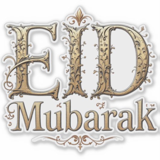 Eid Mubarak Aufkleber (Vorderseite)