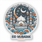 Eid Mubarak Aufkleber (Vorderseite)