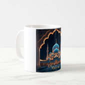 Eid Mubarak Blue Mosque Nightscape Kaffeetasse (Vorderseite Links)