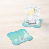 Eid Mubarak Blue Watercolor Moschee - Paper Unters Untersetzer (Vor Ort)