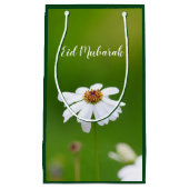 Eid Mubarak Blumengeschenktasche weißen Kleine Geschenktüte (Vorderseite)