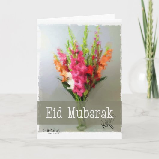 Eid Mubarak - Blumenstrauß Karte (Vorderseite)