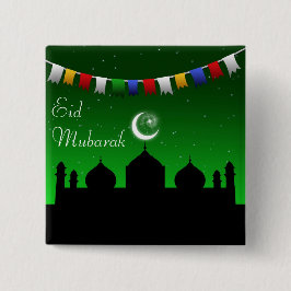 Eid Mubarak bunte Girlande Button