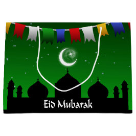 Eid Mubarak bunte Girlande Große Geschenktüte