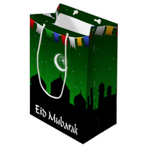 Eid Mubarak bunte Girlande Mittlere Geschenktüte