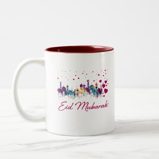 Eid Mubarak bunte islamische einzigartige Zweifarbige Tasse (Links)