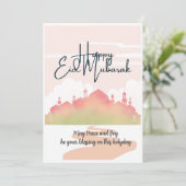 Eid Mubarak Card für junge Leute Feiertagskarte (Stehend Vorderseite)