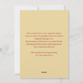 Eid Mubarak Card Golden Crescent & Glowing Lantern Feiertagskarte (Rückseite)