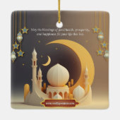 Eid Mubarak Card with Masjid Keramikornament (Rückseite)