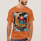 Eid Mubarak Celebration with Balloons Mens Tshirt (Vorderseite)