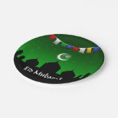 Eid Mubarak Colorful Gardens Pappteller (Schrägansicht)