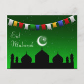 Eid Mubarak Colorful Gardens Postkarte (Vorderseite)