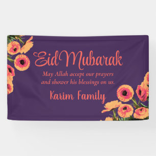 Eid Mubarak Custom Islam Wohngestaltung Floral Lil Banner