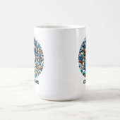 Eid Mubarak Dekoriert Crescent farbenfrohe Moschee Kaffeetasse (Mittel)