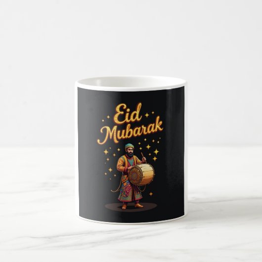 Eid Mubarak Drummer Celebration Art Kaffeetasse (Mittel)