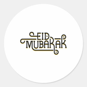 Eid Mubarak Eid Al Fitr Islamic Holidays Muslim Ha Runder Aufkleber