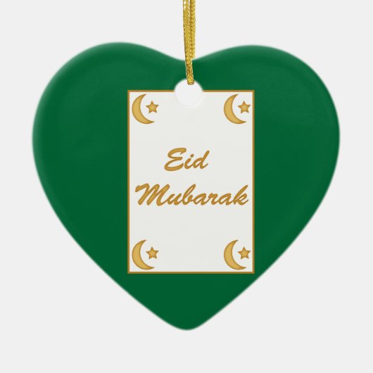 Eid Mubarak Eid al Fitr Keramik Ornament (Vorne)