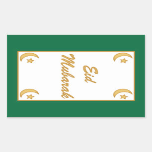 Eid Mubarak Eid al Fitr Rechteckiger Aufkleber