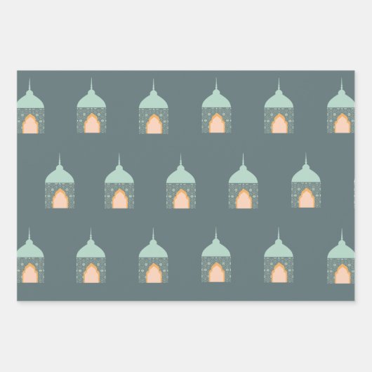 Eid Mubarak Eid Geschenkpapier Wrap Set 3 (Vorderseite)