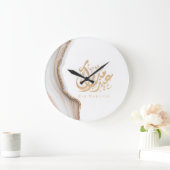 Eid Mubarak, Eid Gifts, arabische Kalligraphie Große Wanduhr (Zuhause)