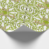 Eid Mubarak Eid grün grün Geschenkpapier (Ecke)