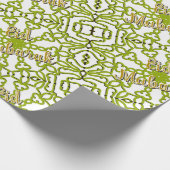 Eid Mubarak Eid grün grün Geschenkpapier (Ecke)