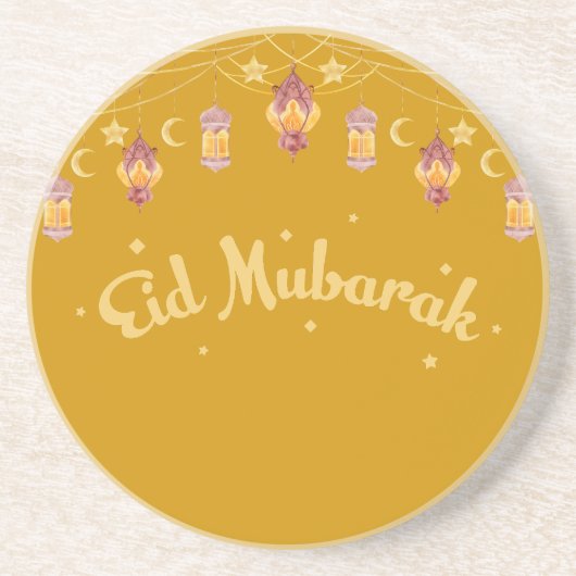 EID MUBARAK - EID T - Shirt Throw Kissen Getränkeuntersetzer (Vorne)