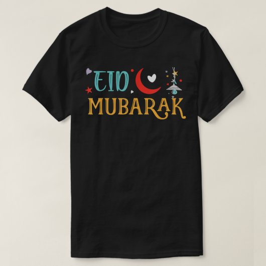 Eid Mubarak Eid ul Fitr Eid ul Adha Muslim Holiday T-Shirt (Design vorne)