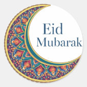 Eid Mubarak - Eine Feier der Freude und des Segens Runder Aufkleber (Vorderseite)