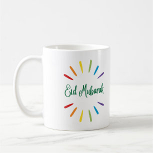 Eid Mubarak Einfach und farbenfroh Kaffeetasse