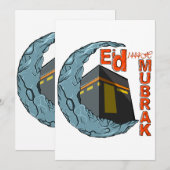 Eid Mubarak Einladung (Vorne/Hinten)